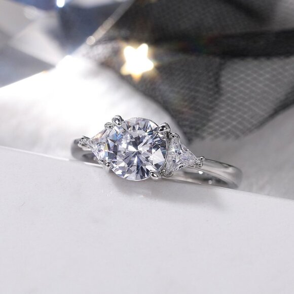 😍OVAL CUT SILVER SOLITAIRE PROMISE WEDDING ENGAGEMENT RINGS, K762 - Picture 5 of 9